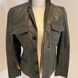 Zadig & Voltaire Dark Olive Leather Jacket